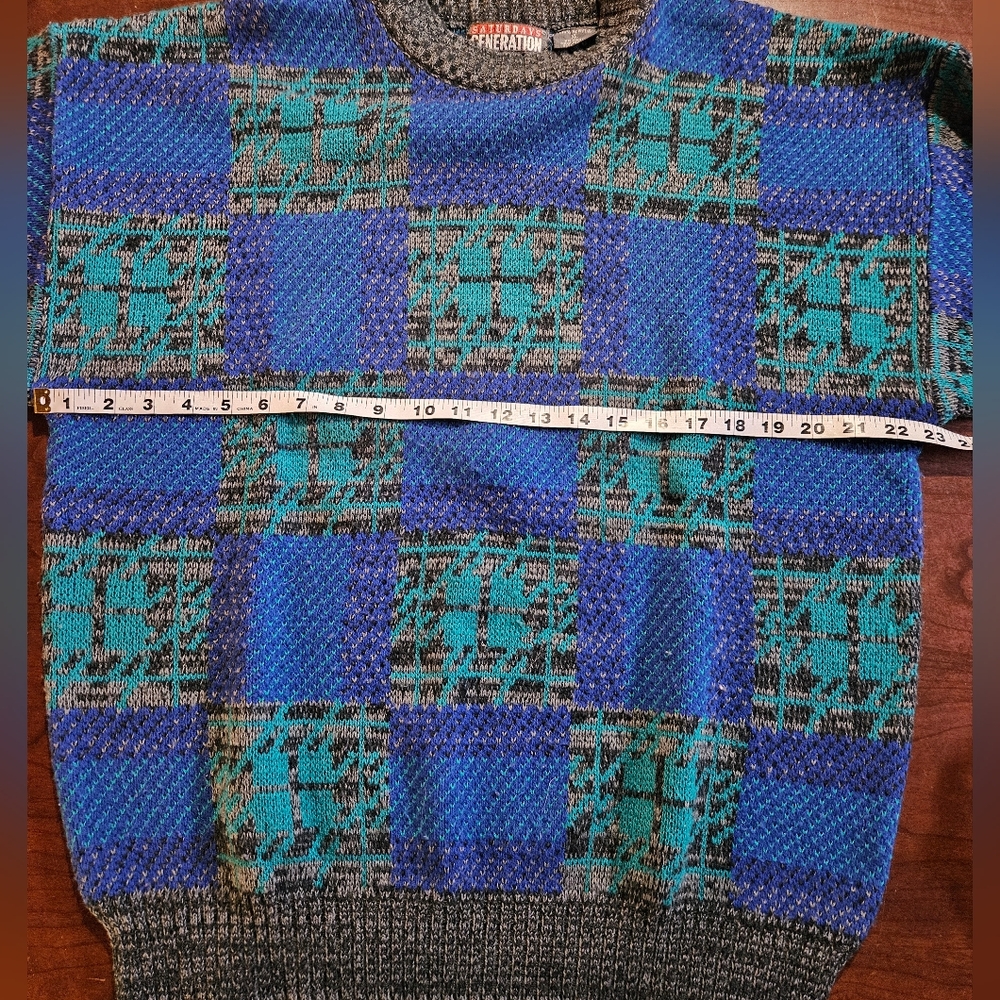 Vintage Saturdays Generation Funky Pattern Dad Sw… - image 6